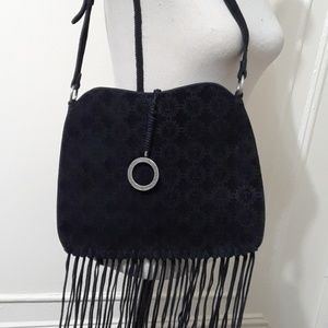 Black Suede Shoulder Bag